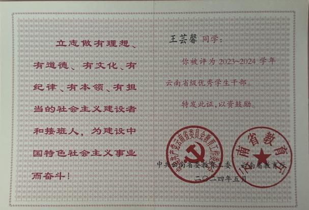 【榜样的力量】云南经济管理学院2024年度国家奖学金获得者个人事迹分享（第四期） 第 2 张