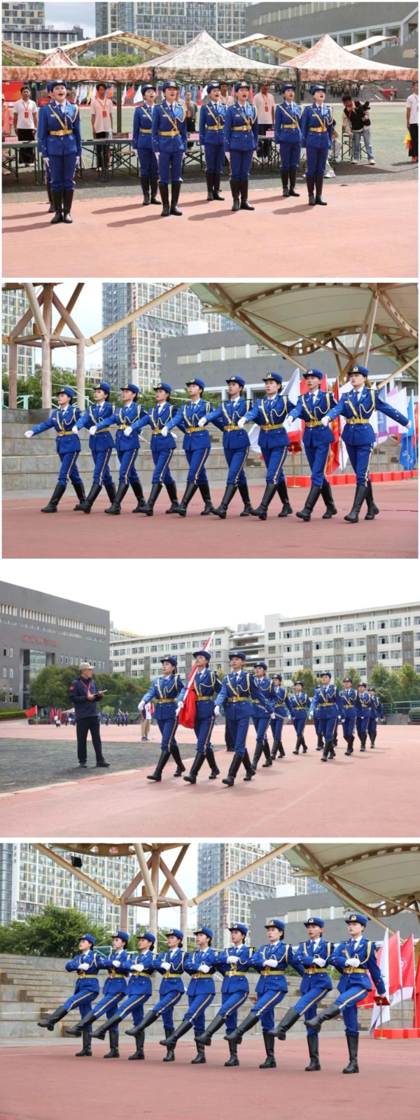 巾帼护旗，不负韶华｜我校国旗护卫队在云南省第二届大学生国旗护卫队展示赛斩获佳绩 第 4 张